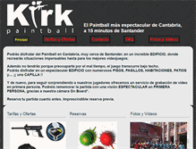 Tablet Screenshot of kirkpaintball.com